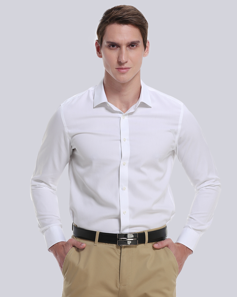 衬衫-商务修身DP免烫长袖衬衫